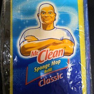 NIP Mr. Clean Sponge Mop Refill with Scrubber, #4230